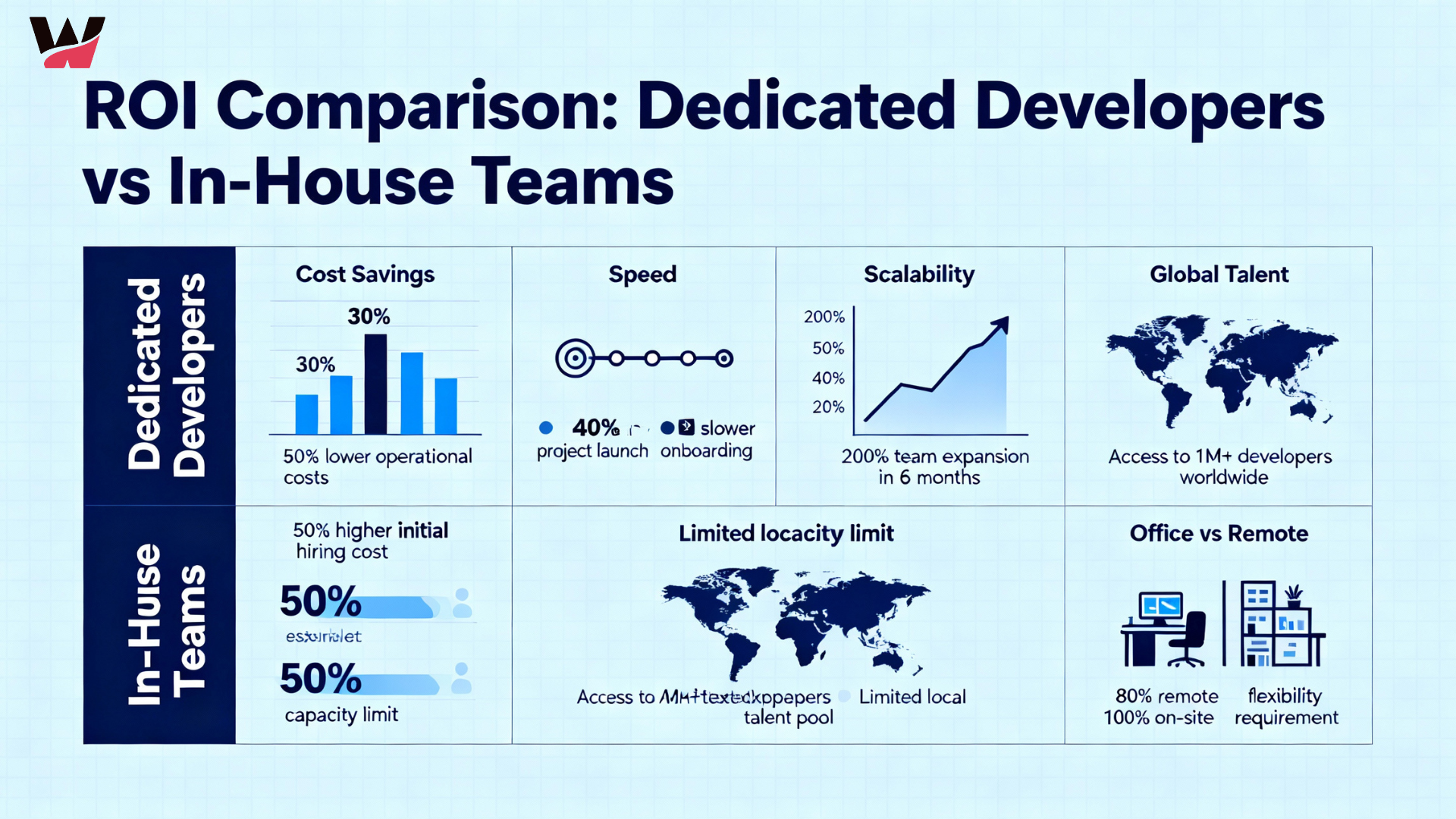 ROI of Hiring Dedicated Developers vs In-House Teams
