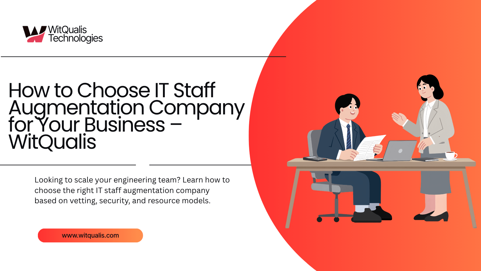 A strategic guide illustration showing how to choose the right IT staff augmentation company for managing remote software engineering teams.
