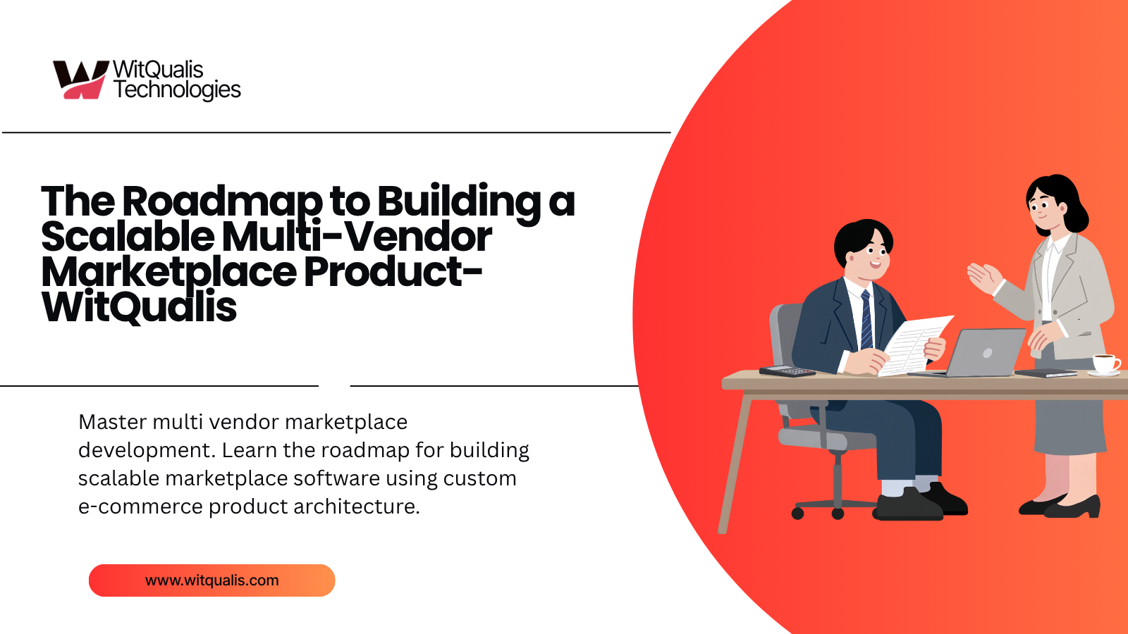 A clear enterprise technical workflow diagram illustrating custom e-commerce product architecture, microservice decoupling, and split-payment rails for multi vendor marketplace development.