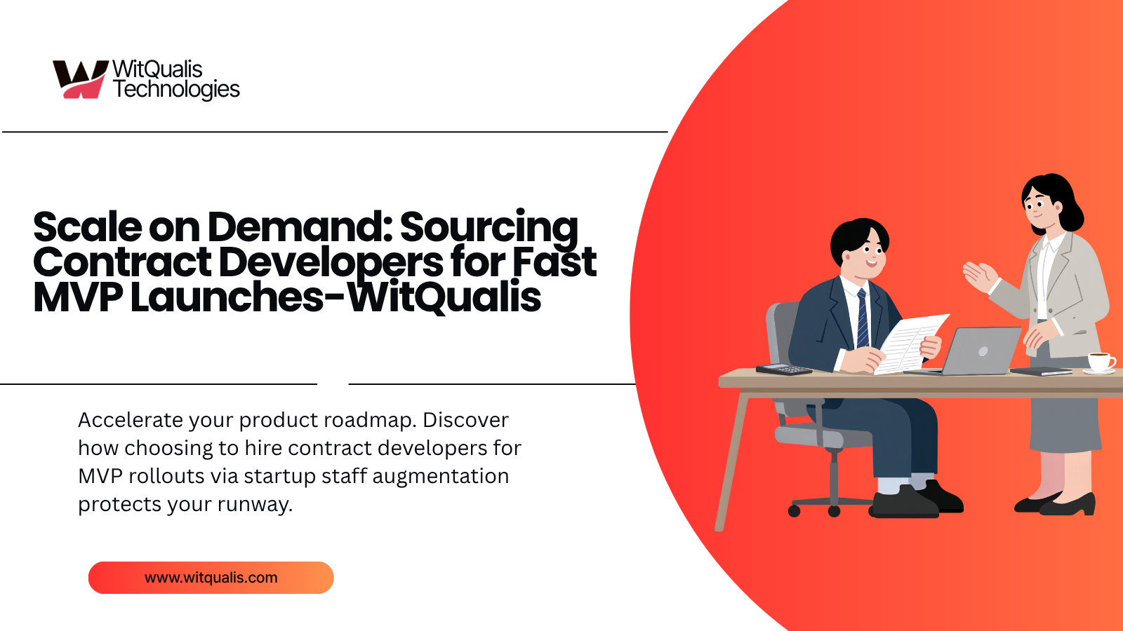 A sharp business infographic showcasing startup staff augmentation loops, comparing traditional hiring delays against rapid software prototyping teams using a hybrid agile framework.